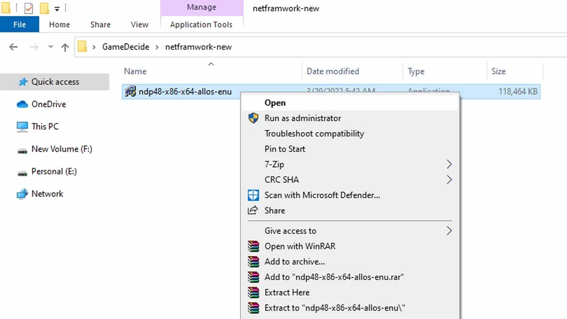 how to install Microsoft .NET Framework Latest Version 4.8 offline installer for Windows Standalone for PC Laptop and download without internet
