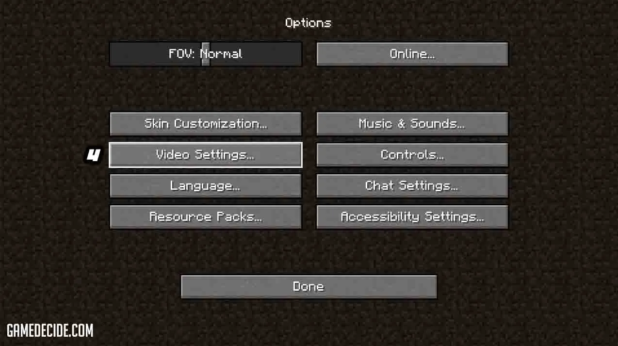 How to Install Shaders in Minecraft Java Edition with OptiFine HD Mod Video Settings section in Minecraft Java.