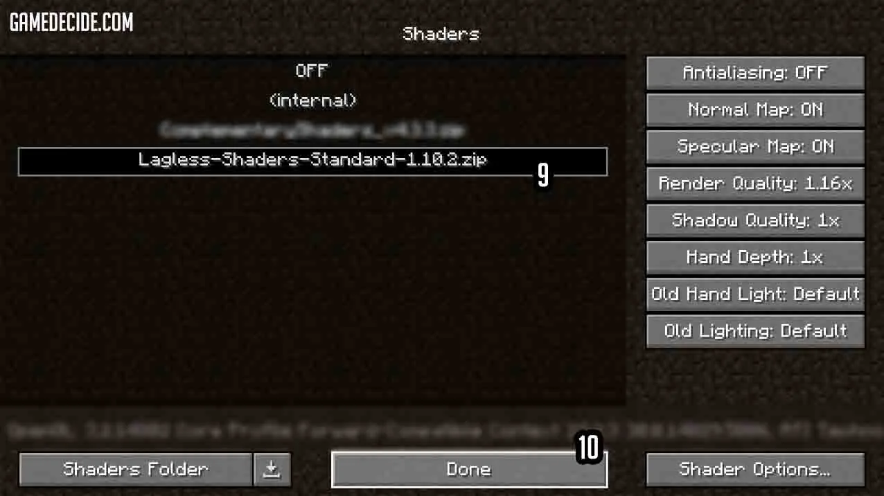 How to Install Shaders in Minecraft Java Edition with OptiFine HD Mod Select Shaders pack in Minecraft