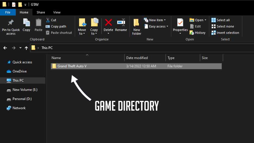 How to locate GTA 5 directory