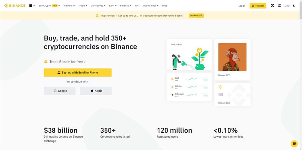 Review of Binance, a cryptocurrency exchange.