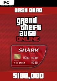 The Red Shark Cash Card gives you $100,000 in-game GTA dollars to spend in GTA Online.