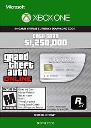 Xbox - The Tiger Shark Cash Card gives you 1,250,000 in-game GTA dollars to spend in GTA Online.