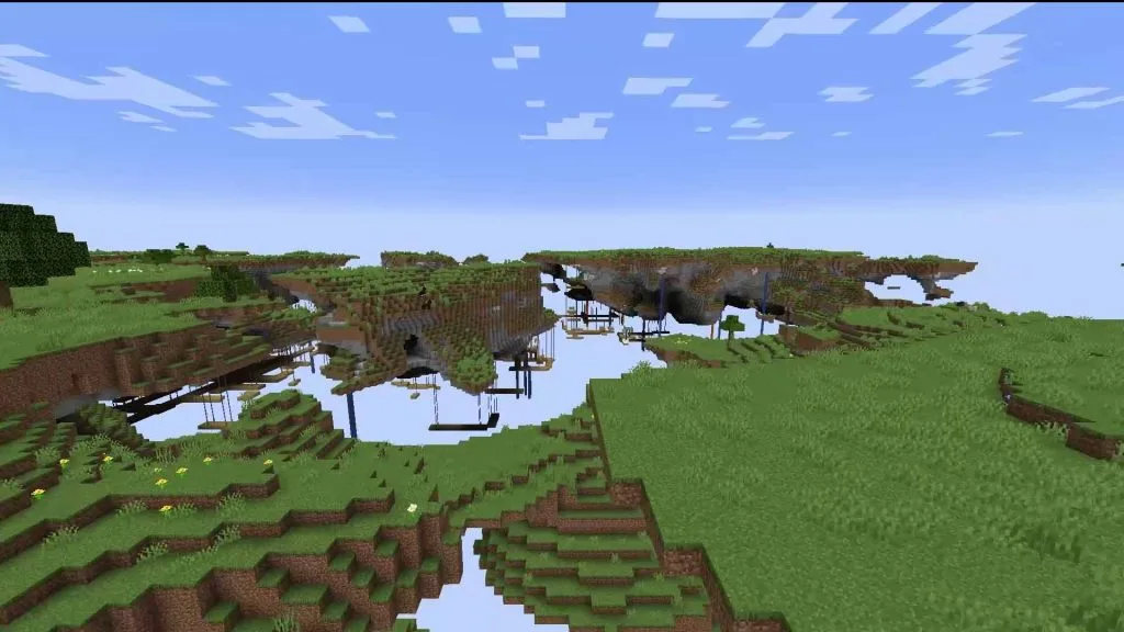 Download Floating Island Map for Minecraft Java & Bedrock PE, how to install the ultimate survival sky island only world with ender dragon to beat.
