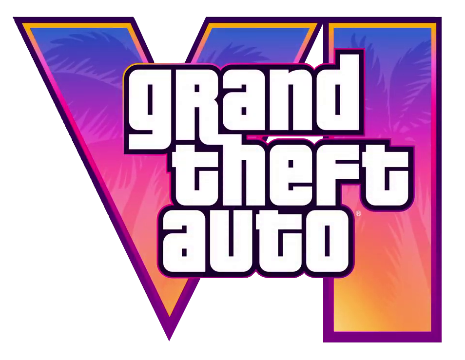 GTA 6 Logo png, green screen icon drawing image wallpaper background vector, SVG, artwork favicon Grand Theft Auto VI (GTA VI) transparent logo free download.