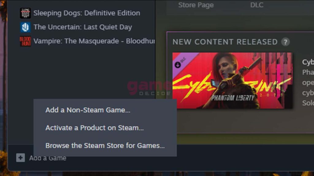 Manually Add Game to Library on Steam