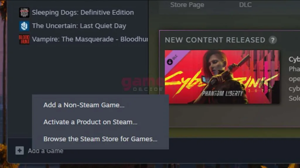 Manually Add Game to Library on Steam