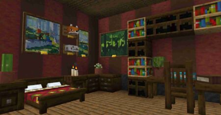 Download Handcrafted for Fabric Minecraft and access over 250 custom furniture pieces to decorate your home. Create a fantasy, steampunk, medieval, or vanilla-inspired build with chairs, tables, and more!