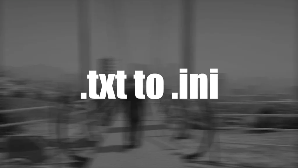 Convert TXT to INI files online with .txt to .ini converter. No downloads required to change TXT to CFG, BAT, REG, CMD, INP, and more on Windows and all devices.