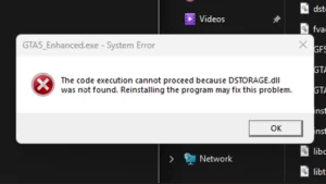 Fix GTA 5 Enhanced Error: DSTORAGE.dll Missing or Not Found