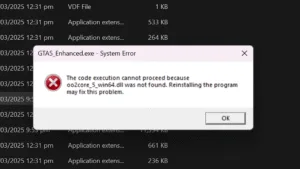 Fix GTA 5 Enhanced System Error: oo2core_5_win64 Not Found