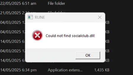 How to Fix GTA 5 Enhanced RUNE Error: Could not find socialclub.dll!