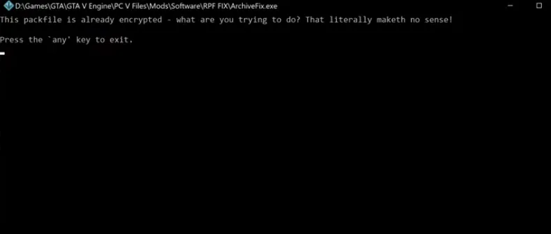 GTA V Archiv Fixer – Packfile Modifier for Encryption GTA V Archiv Fixer – Packfile Modifier for Encryption