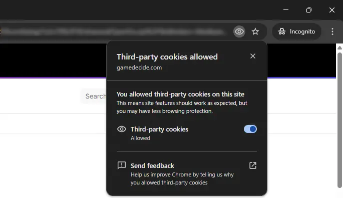 Allow browser to obtain files from GameDecide