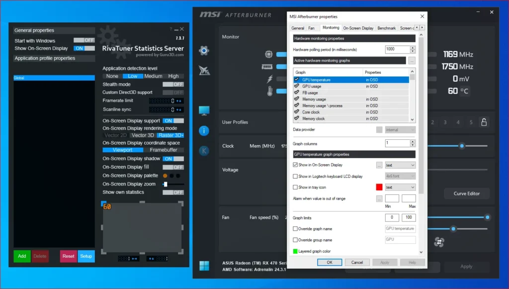Configuring the Monitoring Settings (The Afterburner Bit)