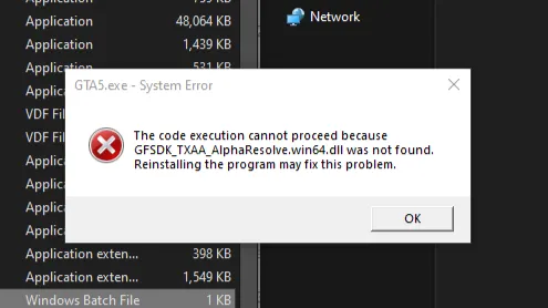 GTA 5 Legacy System Error GFSDK_TXAA_AlphaResolve.win64.dll How to Install GTA 5 Legacy System Error GFSDK_TXAA_AlphaResolve.win64.dll