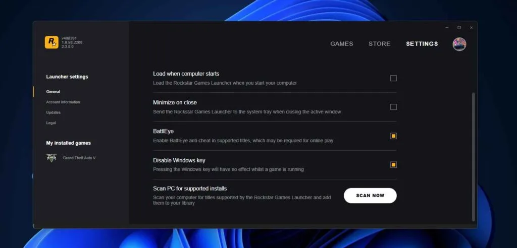 Disable Battleye in Rockstar Games Launcher: BattleEye Disable Battleye in Rockstar Games Launcher: BattleEye